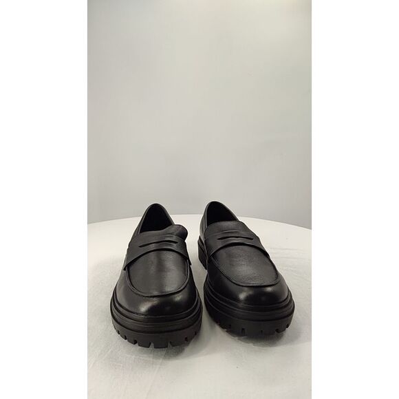 Quince Italian Leather Lug Sole Loafer Black Shoes 10 - Picture 2 of 3